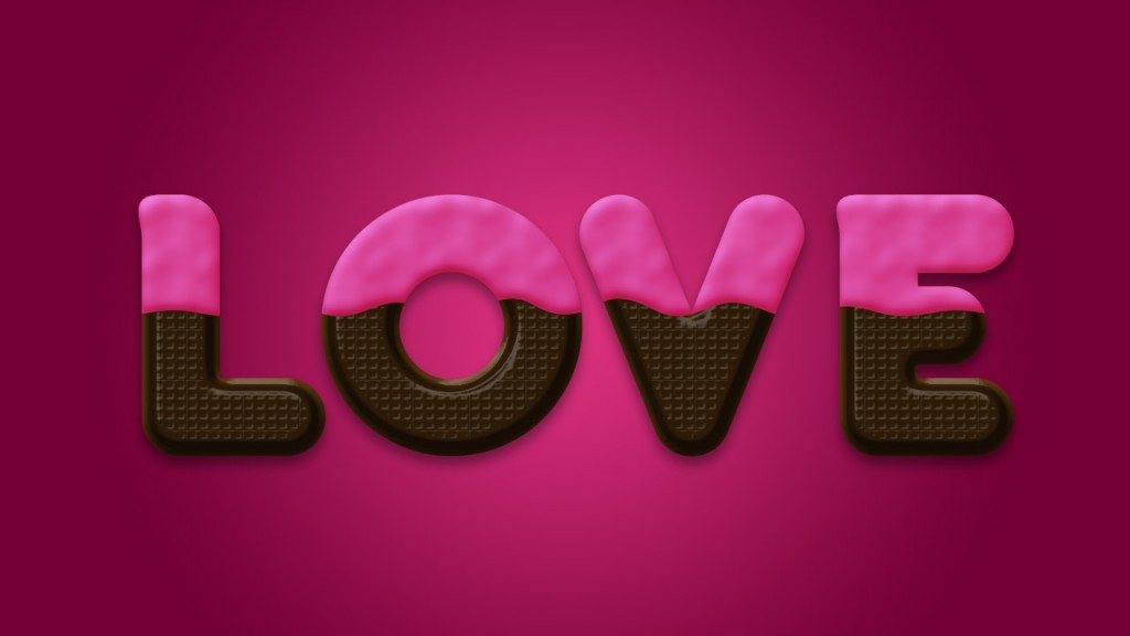 chocolate final 1024x576 Chocolate Text Effect in <a href='http://www.86ps.com/'><font color=''>Photoshop</font></a> for Valentines Day