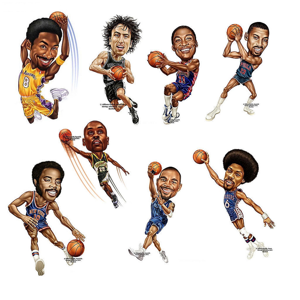 2015最新烫画图案图片素材库-NBA卡通人物素