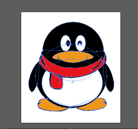 photoshop cc 绘制可爱的qq企鹅图标的详细教程